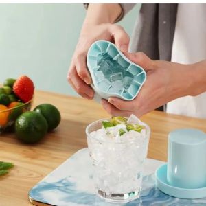 Silicone Ice Bucket Cup Mold Ice Cubes Tray Food Grade Quickly Freeze Ice Maker Box Summer Frozen Drink Maker for Whiskey Beer