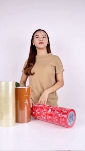 Lakban OPP TAPE BENING FRAGILE 45mm X 100Yard Real 45 MICRON PREMIUM Lem Kuat