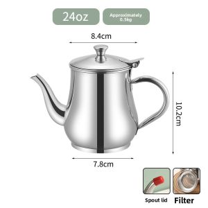 Thickened Stainless Steel Oil Bottle with Filter Net for Kitchen Home Use Cooking Oil Dispenser Soy Sauce Bottle Storage Jar