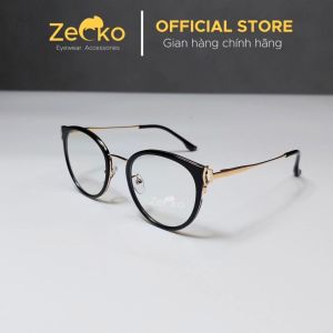 Mắt kính nữ giả cận Zecko EG08 gọng kim loại chống ánh sáng xanh tia UV