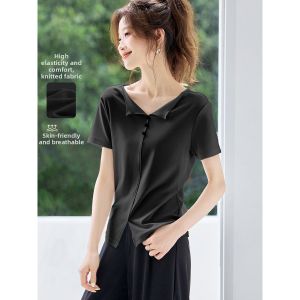 MOHANYIMEI | Trendy Young-looking Collared Slim Fit T-Shirt