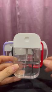 Refillable Empty Spray Bottle with Rubber Protection and Hook in Various Colors
