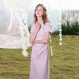 3COLOUR·S | New Spring/Summer Embroidered Polo Collar A-Line Short Sleeve Dress