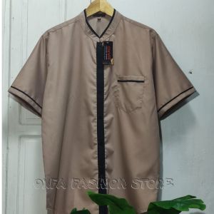 New Bisa COD Baju Kemeja Koko Pria Lengan Pendek/ Pakaian Katun Pria Remaja Dewasa Size M L XL