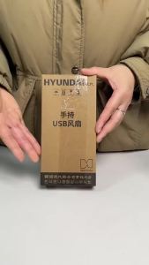 Hyundai | Portable Neck-hanging Foldable Table Fan Rechargeable Long-lasting Battery Quiet Digital Display