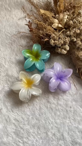 Jepit Rambut Model Bunga Kamboja - Aksesoris Rambut Akrilik Gaya Korea - JP1815