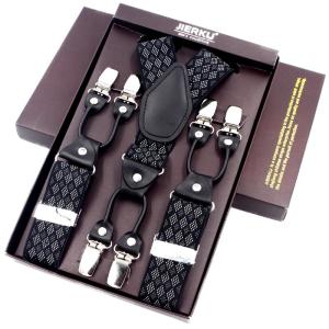 Strong Black Leather Mens Belted Pants Hanger Business Casual Elastic Waist Belt for plus Size Seniors Trouser Suspenders