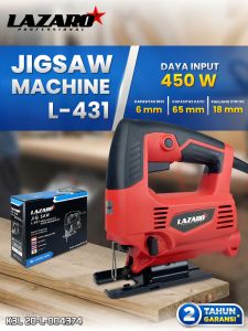 Mesin Jigsaw Gergaji Triplek Kayu Lazaro L431 Garansi 2 Tahun Suku Cadang Lengkap MT431