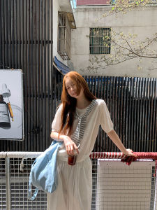 Square Shoulder Design Korean Style T-shirt