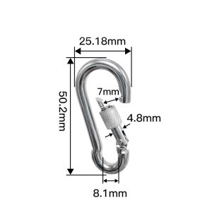 Metal Spring Snap Carabiner Clips D-Ring Screw Hooks Locking Carabiners Swing Connector for Outdoor Hiking Travel M4/M5/M6/M7