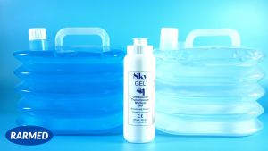 Gel siêu âm Sky Gel trắng & xanh cho các loại máy siêu âm - Can 5 kg Tặng chai đựng gel