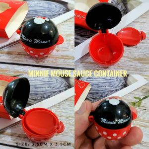Minnie Mouse Food Condiment Container Mini Sauce Container with Lid Bento Sauce Container卡通酱料盒酱料罐