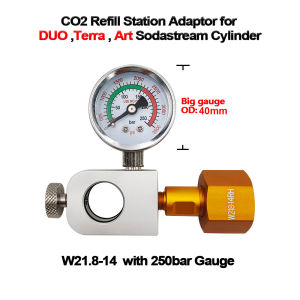 CO2 Refilling Adapter Soda Terra Co2 Refill Adapter for Filling SodaArt Pink Soda Cylinder