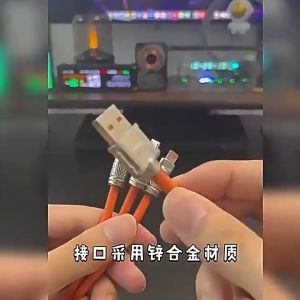 120w 6A สายชาร์จซิลิโคนเหลว ชาร์จเร็วมาก / สายชาร์จ Micro USB สายเคเบิลข้อมูล สำหรับ TypeC iP Micro USB สายUSB สังกะสี