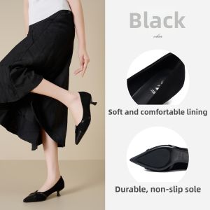 Josiny | Pointed Toe Comfortable High Heels Black 1pc