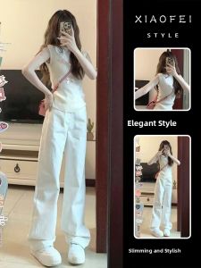 Stunning Summer Fashion Set Cool Spicy Two-Piece Suit Beautiful Top Bottom Combo for Young Women Ages 18 to 25