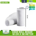 Kasa Roll Hidrofil Medis Kain Perban Gulungan Besar Pembalut Patah Tulang Jumbo 16cm x 40yard. 
