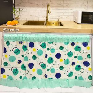 Maryakiss Printed Kitchen Sink Curtain Standard Size 60 x30 inches