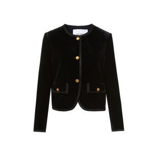 LANCY FROM 25 | Velvet Round Neck Short Coat