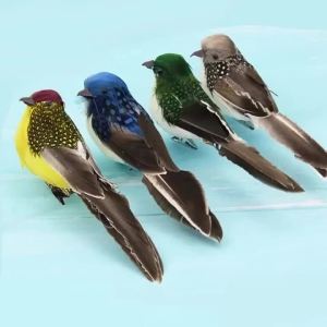 Mini Artificial Foam Dove Decorations Faux Birds for Wedding and Garden Ornament