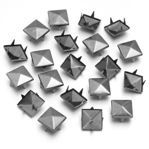 20-50pcs/lot Fashion Gunblack Square Claw Button Nailheads Pyramid Rivet For Luggage Bags Clothes Leathercraft Accessories