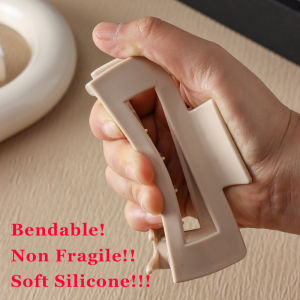 Silicone Hair Claw Clips for Women Soft Shock-resistant Suitable Shark Hair Clips for Outdoor Cycling Sports Protective Head New