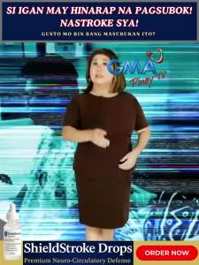 Shield Stroke: Regulate Blood Pressure. Iwas Stress at Kalmado. Proteksyon sa Utak at Puso. Para sa Malinaw na Isip at Malusog na Dugo. PREVENT STROKE NOW !