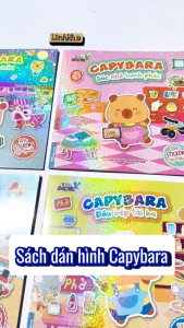 Sách dán hình Sticker CAPYBARA ngộ nghĩnh (100+ sticker) - Minh Thắng