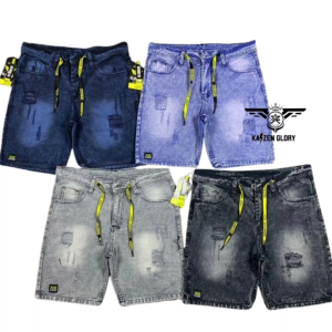 Celana Pendek Jeans Sobek Dengan Tali Pengencang Premium