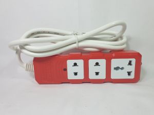 Ổ Cắm Điện Quang chịu tải 3 ổ cắm (2 ổ 2 chấu 1 ổ 3 chấu) Công Suất Lớn 4000W dây 2m/5m