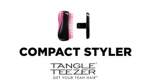 Tangle Teezer Pug Love Compact Styler Detangling Hairbrush Portable Tangle Free Removable Cover For All Hair Types