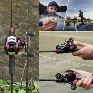 Malaysia 1.8M/2.1M Casting Rod and 18+1BB 7.2:1 Gear Ratio Baitcasting Fishing Reel Set for Freshwater and Saltwater Portable Fishing Tackle