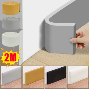 2M/Roll Self Adhesive Thickened Anti-collision Wall Sticker Wall Corner Skirting Line Sticker Home BedRoom Soft Pack Protective Pads