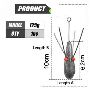 Heavy Duty Claw Sinker Anti Snag Lead Weight Saltwater Fishing Sinker Fast Drop Lure Tackle for Boat Shore Sea Fishing Tackle