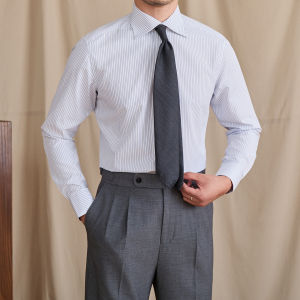 Windsor Collar Striped Business Shirt