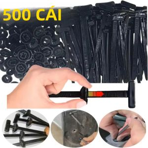 Bộ 500 Dây Nylon Khóa Kéo Dây Tự Khóa Hạng Nặng Releasable Chống Tia UV Trong Nhà & Ngoài Trời Khóa Cáp Đa Năng