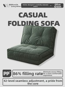 WEIWU | Cream Style Foldable Lazy Sofa Bed 1-Seater