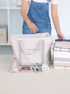 Túi Du Lịch Chống Nước Xếp Gọn Đựng Hành Lý Có Quai Xách Hoặc Gắn Va Li Chất Vải Dày Chống Thấm Nước Có Thể Gấp Gọn