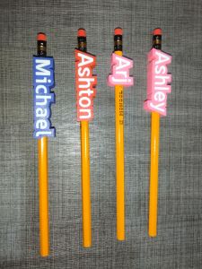 personalized pencil topper