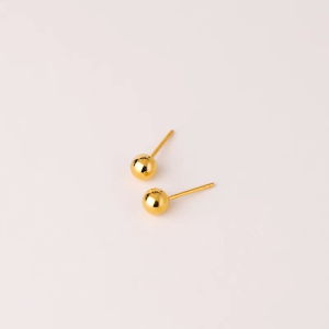 Chow Sang Sang 周生生 999.9 24K Gold Essense Bead Stud Earrings for Women 95442E