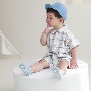 3 Pairs/Set Baby Floor Socks Summer Thin Style Newborn Baby Socks Cute Cartoon Boneless Loose Cuff Childrens Short Boat Socks