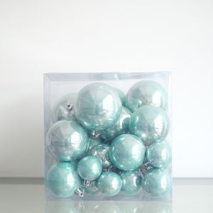 Nordic Pearlescent Blue Champagne Gold Christmas Ball Office Window Display Decorations Christmas Tree Ornament Festive Supplies