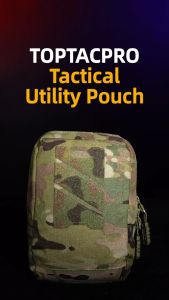 TOPTACPRO Tactical Utility Pouch Laser Cut MOLLE EDC Multifunction Sundries Recycling Bag Micro Med Kit Camo Vest Molle Pouch 8518