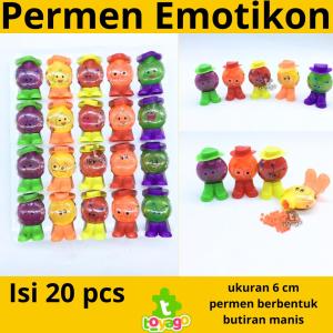 Permen Emotikon/Permen butiran isi 20 Pcs Grosir Murah (Permen emotikon toyago toys)