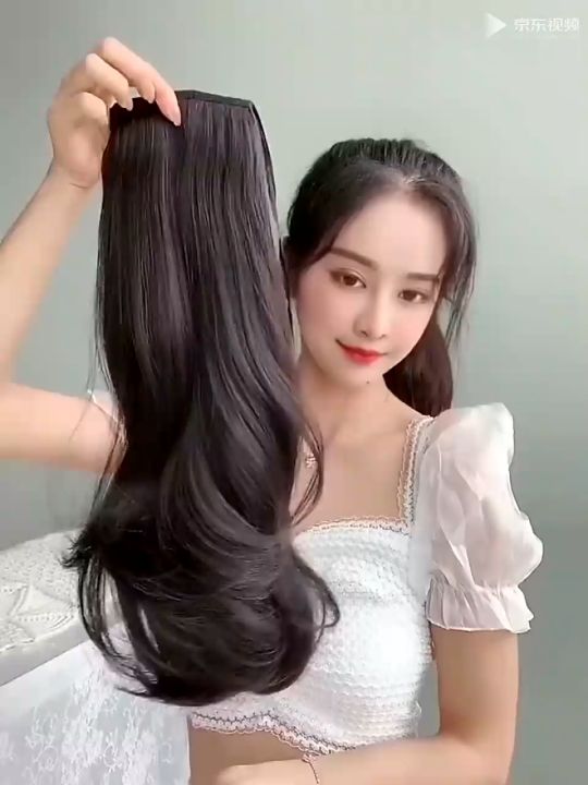 🔥 พร้อมส่ง🔥 วิกผม แฮร์พีชลอน หางม้า 35CM/45CM/55CM ผูกได้หลายสไตล์ สั้น-ยาว มัดต่ำและมัดสูง