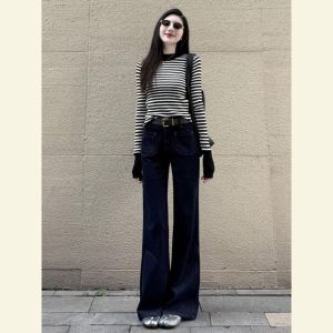 Autumn Winter Korean Style Lazy Loose Knitted Casual Striped Set High End Sensation Comfortable Elegant Fashionable Womens Outfit