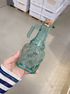 Retro Carved Handle Large Capacity Oil Bottle Soy Sauce Vinegar Bottle Leak Proof Food Grade Glass Bottle Kitchen Storage Jar