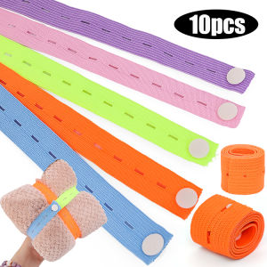 【Snuggery】25cm Stretchable Elastic Straps Home Cabinet Clothes Bundle Belt Adjustable Space Saving Storage Ties with Button