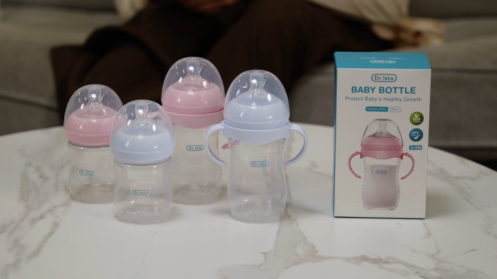 Dr.isla ขวดนม ขวดนมเด็ก ขวดนมคอกว้าง กันสำลัก 150ml/240ml/330ml Anti Colic Baby Bottle ปลอดสาร BPA ขวดนม PP ขวดนม ขวดจุกนมหลอก ขวดน้ําดื่มสําหรับเด็กขวดทารกแรกเกิดปลอดสาร ขวดนมพร้อมจุกนมซิลิโคน รุ่นเนเชอร์รัล ขวดนมคอกว้าง baby bottle PP15