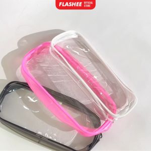 Flashee Tempat Pensil Transparan Pouch Dompet Transparent Waterproof Pencil Case Kotak Pensil Lucu